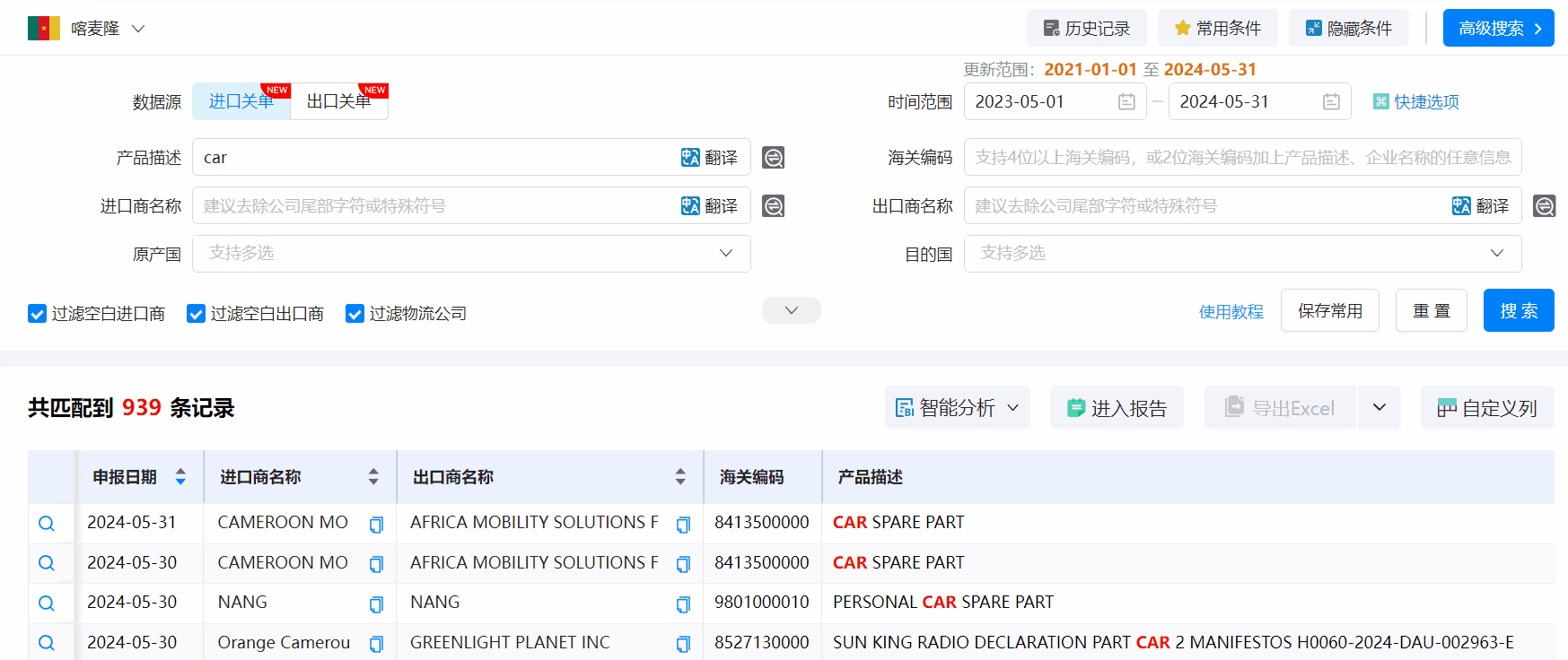 喀麦隆海关数据,海关数据,ballbet贝博海关数据