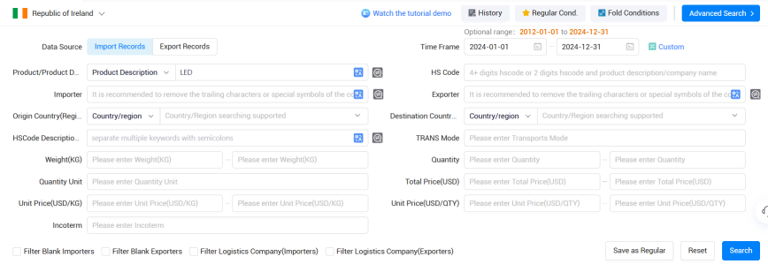 爱尔兰海关数据,海关数据,ballbet贝博海关数据